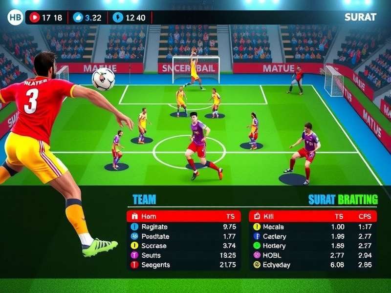 Surat Handball Icon gameplay screenshot showing intense handball action